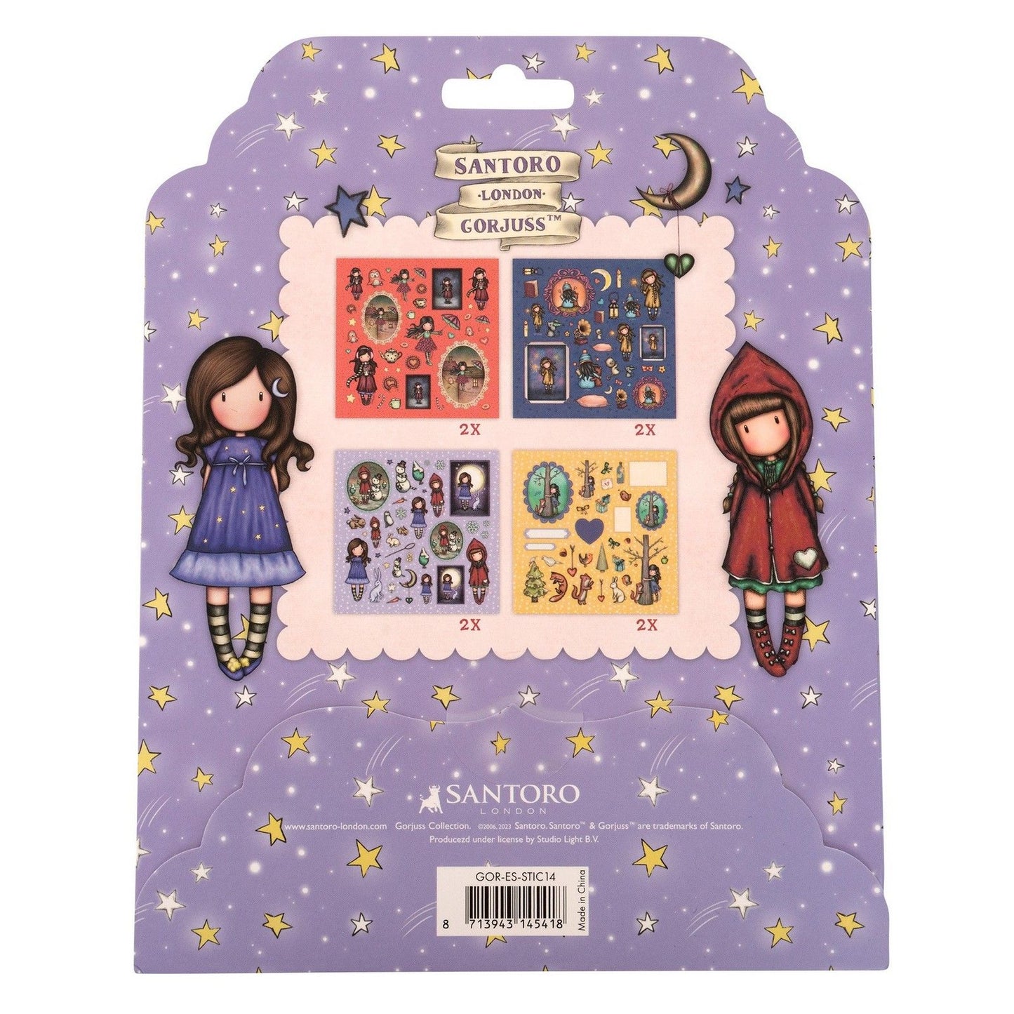 Studiolicht • Gorjuss Essentials Aufkleberbögen 4x2 Designs