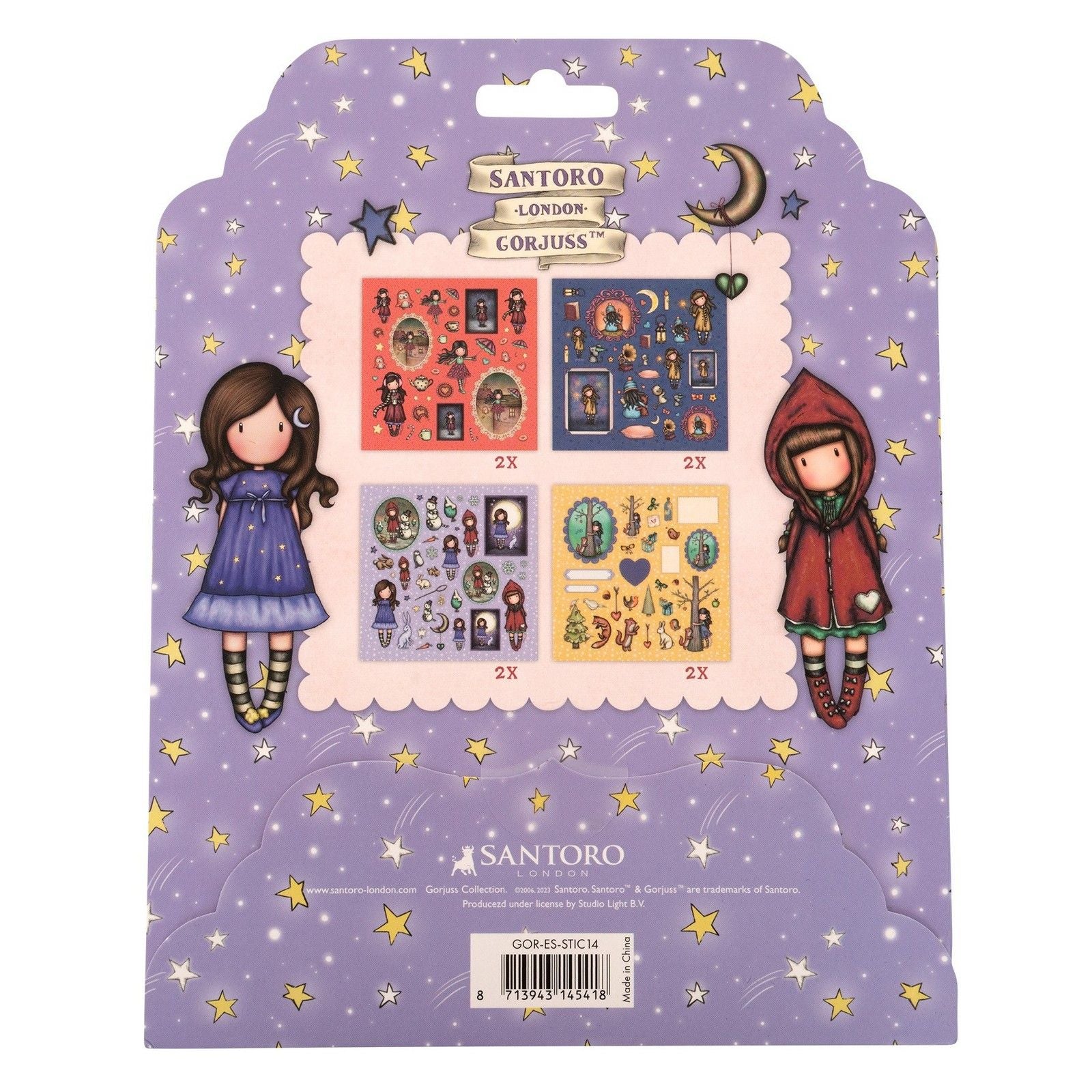 Studiolicht • Gorjuss Essentials Aufkleberbögen 4x2 Designs