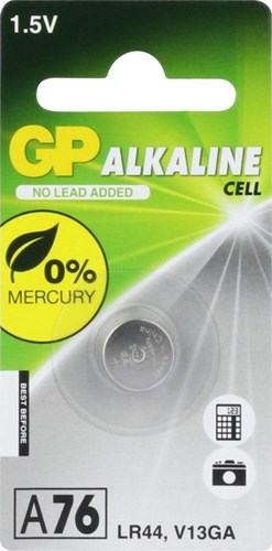 GP LR44 Alkaline Knopfzelle 1,5 V 1pk