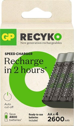 GP Batterieladegerät USB 2h mit 4x2600mA AA-Batterie - 3503070