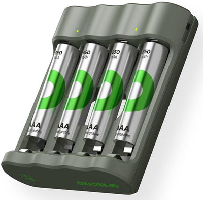 GP-Batterieladegerät USB 3h mit 4x850mA AAA-Batterie - 3503060