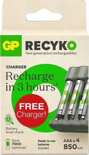 GP-Batterieladegerät | USB 3h mit 4x850mA AAA-Akku | Aktion - a3503060