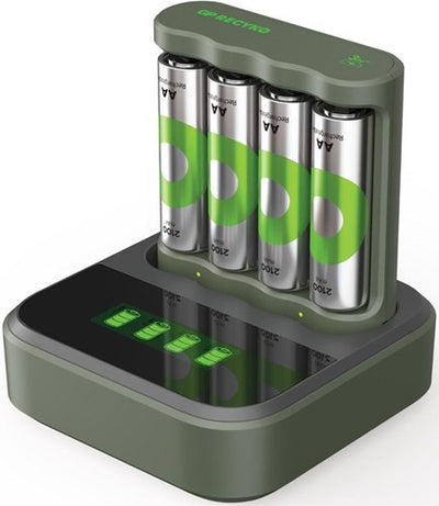 GP Batterieladegerät USB 6h mit 4x2100mA AA-Batterie + Dock - 3503069