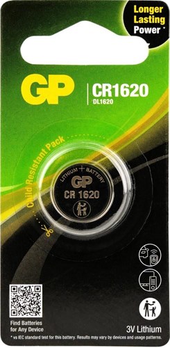 GP - CR1620 Lithium -Knopfzelle 3V 1pk