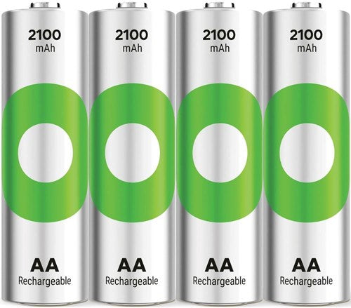 GP wiederaufladbare AA -Batterien 2100mah nimh 4pk
