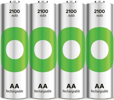 GP wiederaufladbare AA -Batterien 2100mah nimh 4pk