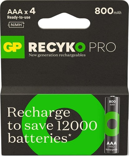 GP NiMH-Akku AAA 800 mA Blister (4) – 3311490