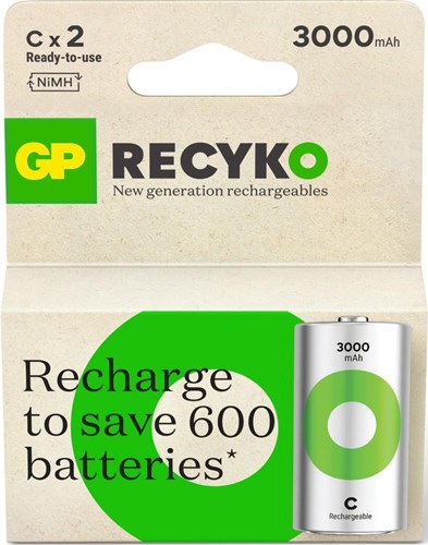 GP NiMH-Akku C 3000 mA Blister (2) – 3311460
