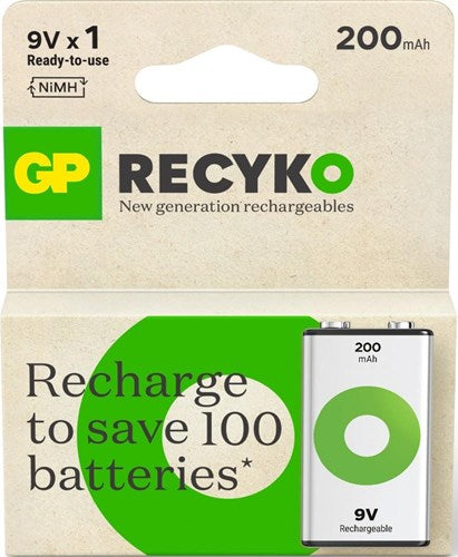 GP NiMH-Akku E 9 V 200 mA Blister (1) – 3311480