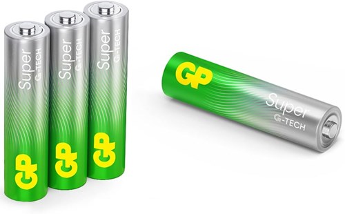 Super-Alkali-AAA-Batterien, 4 Stück