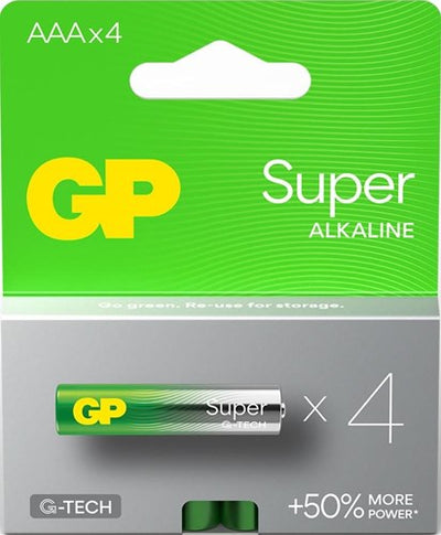 Super-Alkali-AAA-Batterien, 4 Stück
