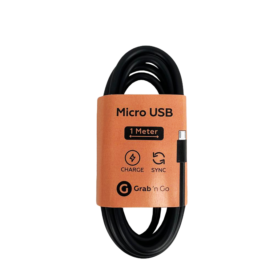Grab 'n Go-Kabel Micro-USB schwarz 100 cm