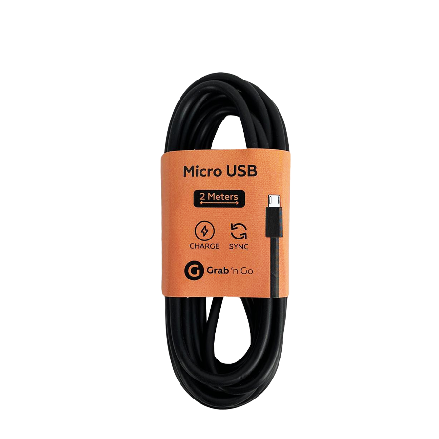Grab 'n Go-Kabel Micro-USB schwarz 200 cm