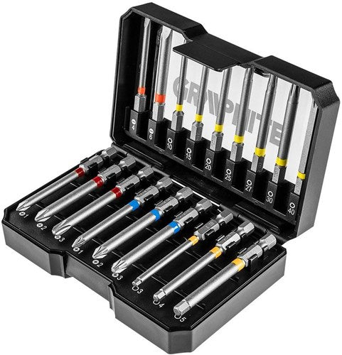 Graphit-Bit-Set | 18-teilig | in Aufbewahrungsbox extra lang - 6480223