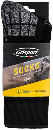 Grisport ESD-Socken 25107 | grau schwarz | Größe 50 - 00.048.179.47