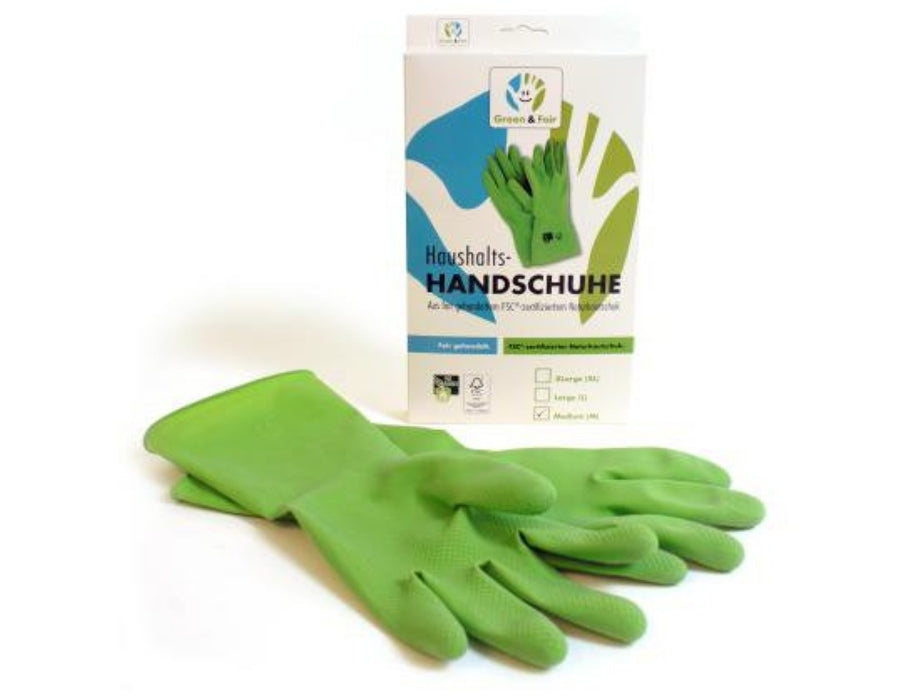 Grüner und fairer Haushaltshandschuh M Naturkautschuk