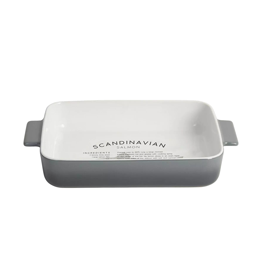 Gusta Gusta -Ofenschale verblassen 32x19.9x5,4 cm Weiß grau