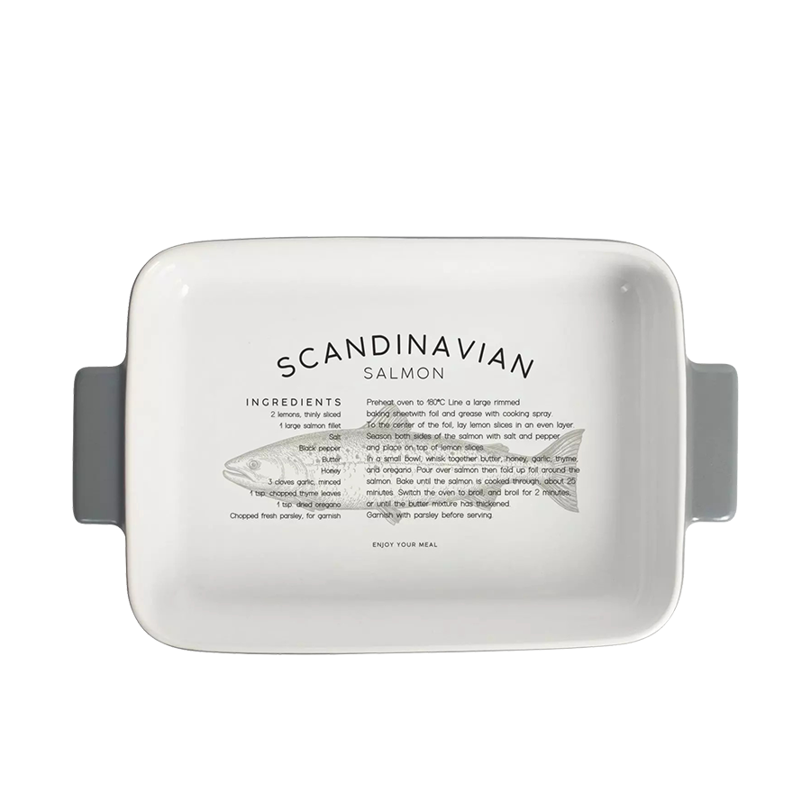 Gusta Gusta -Ofenschale verblassen 32x19.9x5,4 cm Weiß grau