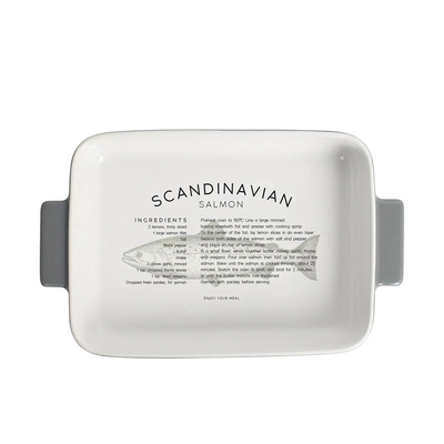 Gusta Gusta -Ofenschale verblassen 32x19.9x5,4 cm Weiß grau