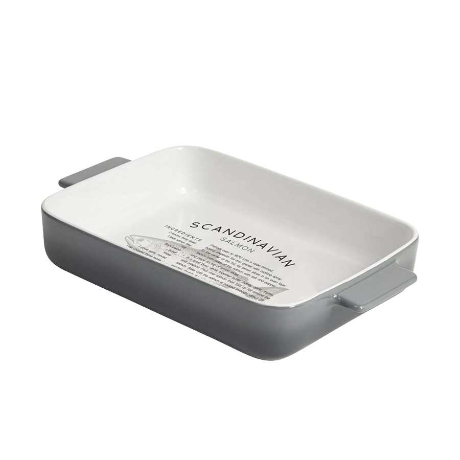 Gusta Gusta -Ofenschale verblassen 32x19.9x5,4 cm Weiß grau