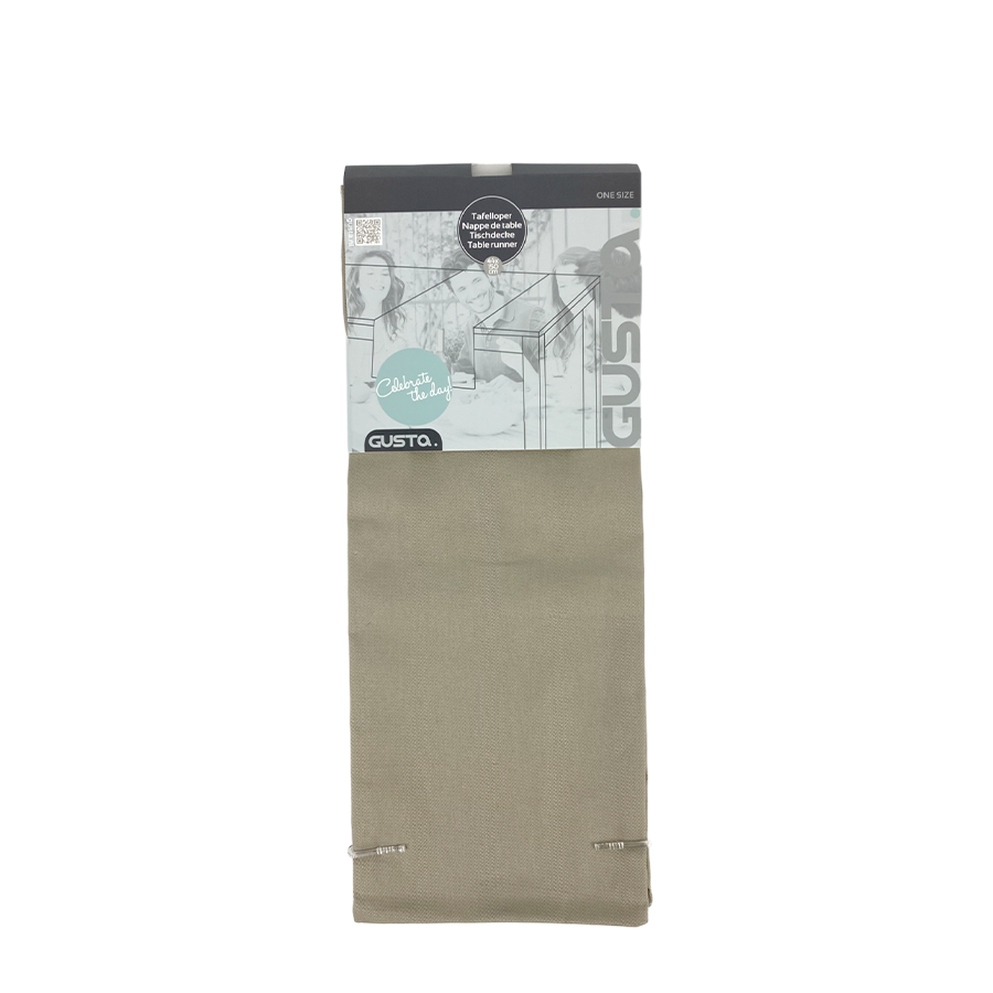 Gusta Tischläufer Taupe 150x44cm