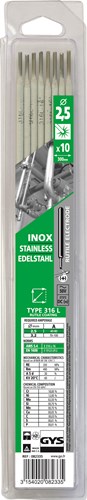 Gys-Elektroden für Edelstahl Ø2,5 mm (x10) – 5193082335 5193082335