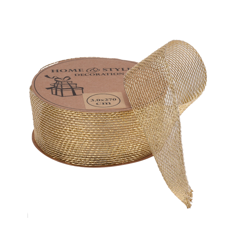 H's Geschenkband Gold 3x270cm