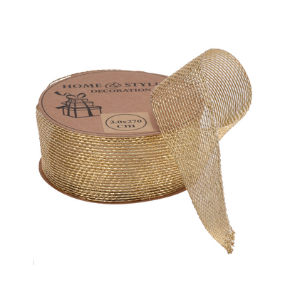H's Geschenkband Gold 3x270cm