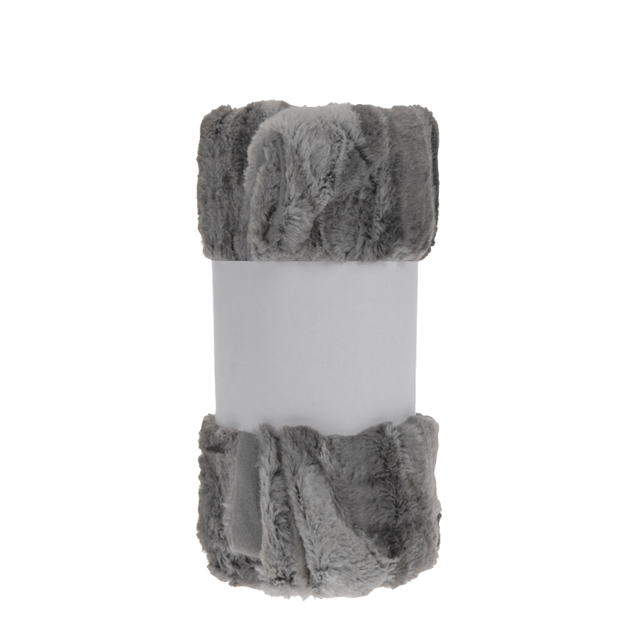 H s karierter Fleecemantel grau 130x150cm