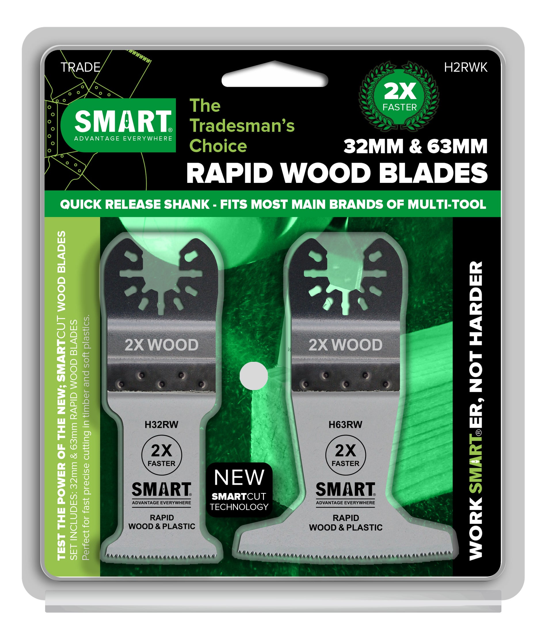 Smart un tra 2-teilige Klinge, sortiert, schnell schneidendes Holz – h2rwk h2rwk