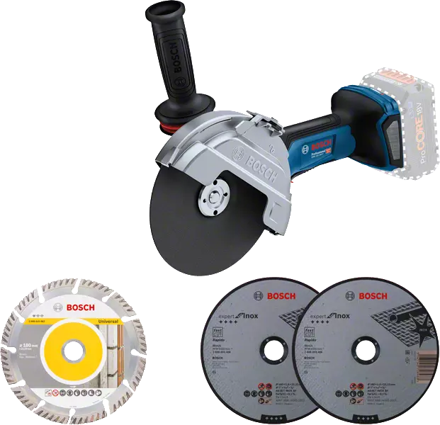 Bosch blau gws 18v-180 p | Akku-Winkelschleifer | 180mm | exkl. Batterien und Ladegerät - 06019h6l01