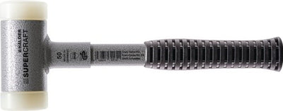 Halder Kunststoffhammer | Länge 300 mm Hauptd. 40mm | Stahlrohr rückstoßfrei | hartes Nylon weiß | 1 Stück - 3377.040 - 3377.040