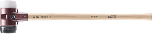 Halder Vorschlaghammer | Haupt d. 80mm Länge 800mm | superplastisches weißes Gummi schwarz | mittelhartes Hickory | 1 Stück - 3027.081 3027.081