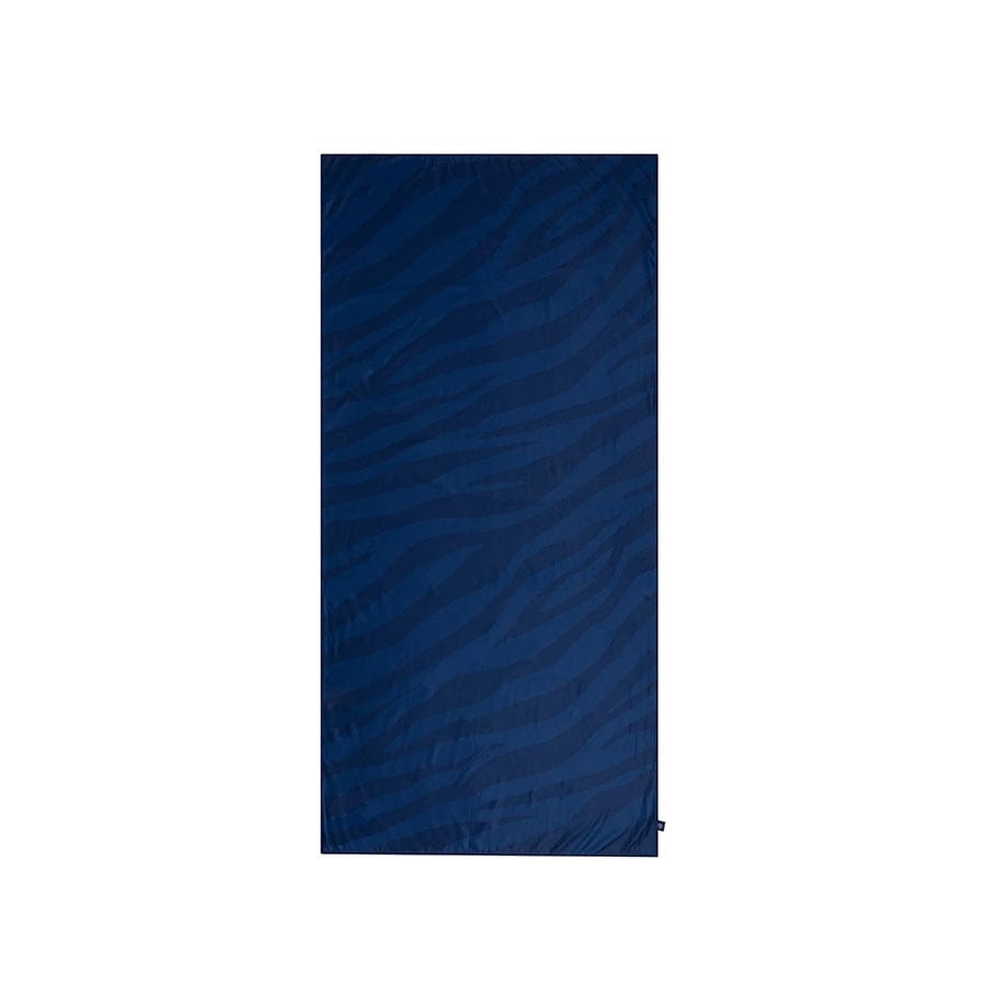 Lebendige Streifen | Blaues Mikrofasel -Handtuch 180 x 90 cm
