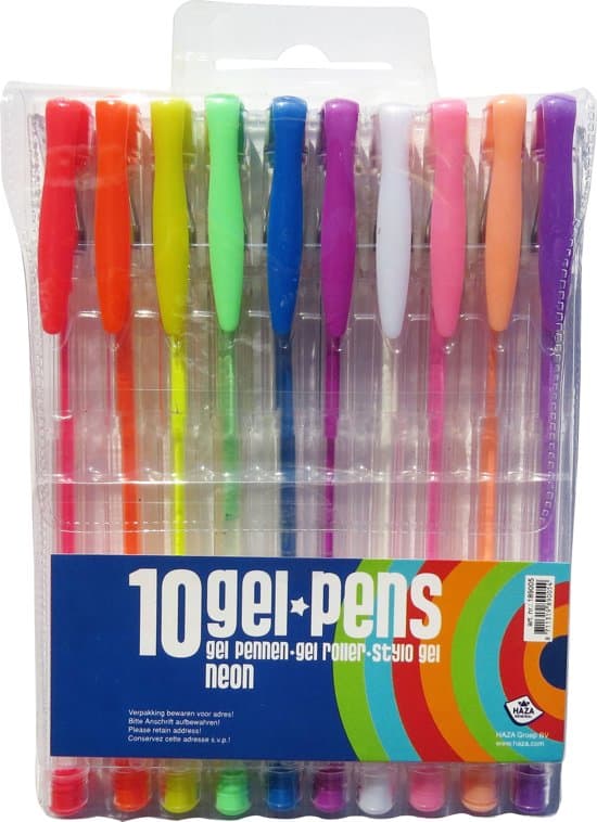 Van der doelen haza gel Stifte Neon 10 Stücke