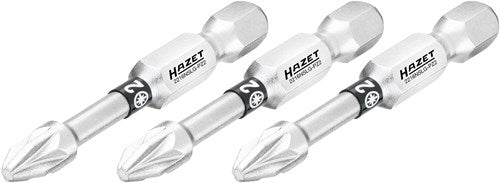 Hazet Bit 2216nslg-pz2 3 1 4 Zoll (6,3 mm) Sechskant Vollpozidriv-Profil PZ 3-teilig SW PZ2