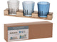 Home-Styling-Teelichthalter-Set auf Holzregal