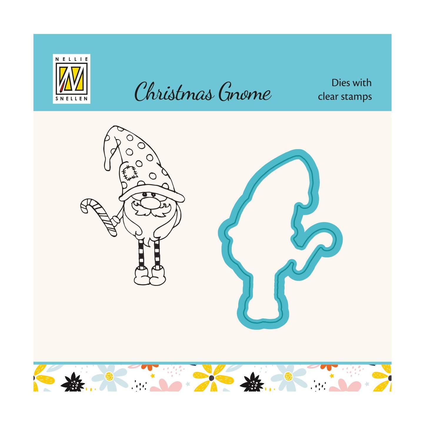 Nellies Wahl • Stanzform „Candy Cane“ mit klarem Stempel