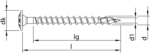 Heco-topix-plus 4,0 x 30, Rückwandschraube, T-20, verzinkt, vorgebohrt; 500 St - hc61968