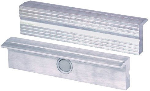 Heuer Schutzbacken für Schraubstock | für Backenbreite 140 mm | geripptes Profil | Aluminium | 1 Paar - 110140 110140