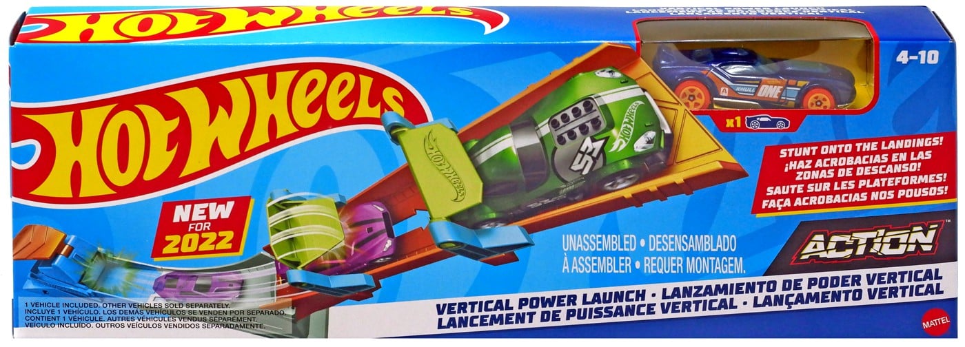 Mattel Hot Wheels vertikale Power-Startbahn mit Auto