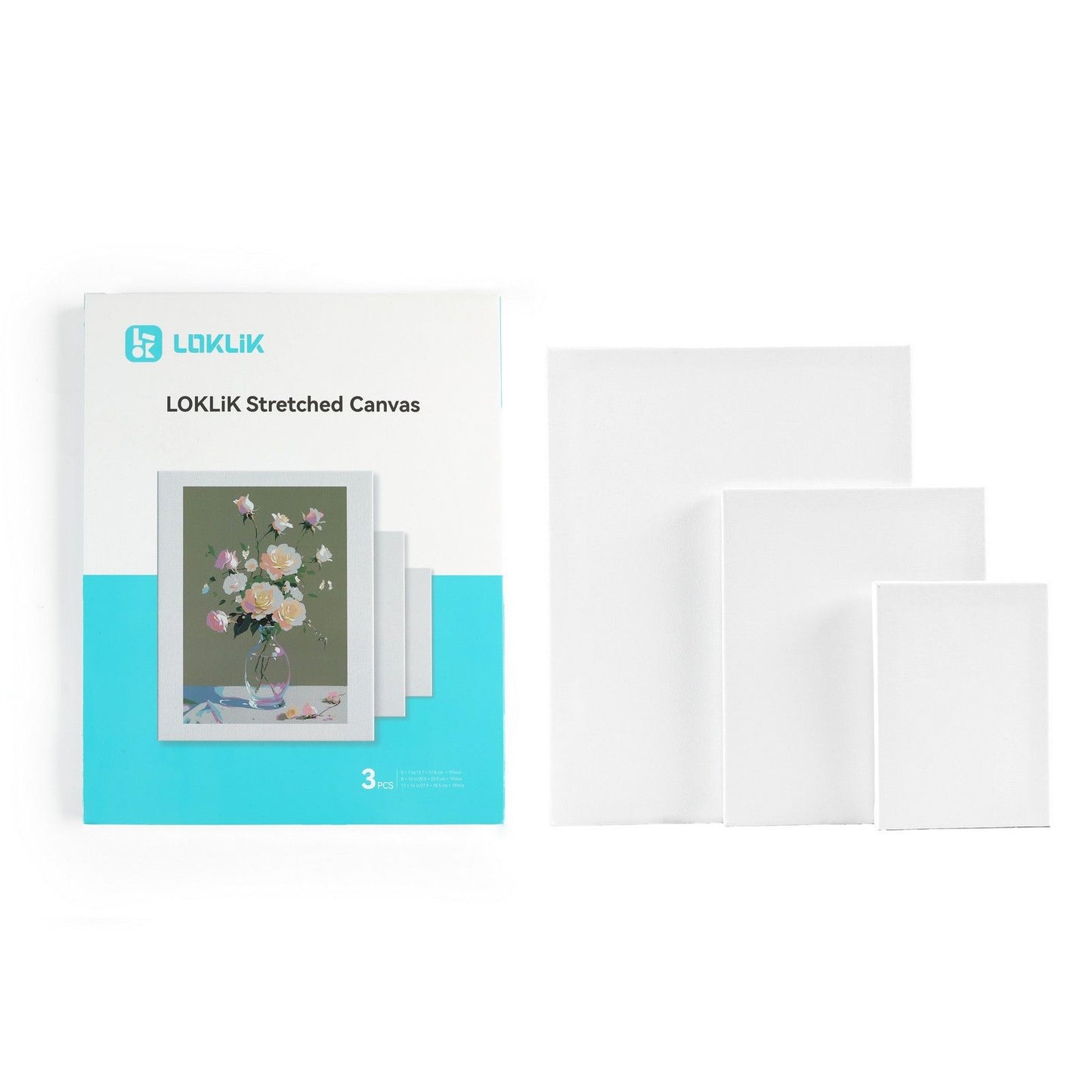 Loklik • Spannleinwand-Set 3tlg