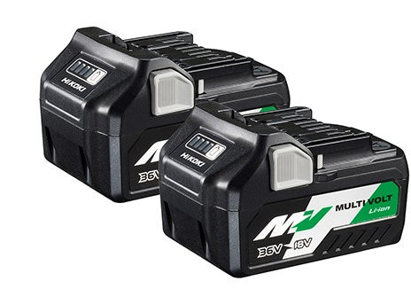 Hikoki 2x BSL36A18 Multi-Volt-Akku – 36 V 2,5 Ah 18 V 5,0 Ah Li-Ion – 373788