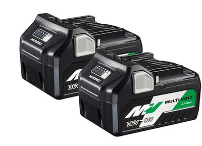 Hikoki 2x BSL36A18 Multi-Volt-Akku – 36 V 2,5 Ah 18 V 5,0 Ah Li-Ion – 373788