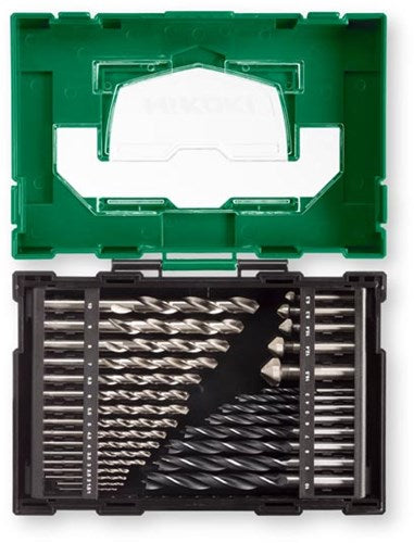 Hikoki-Zubehör 29-teiliges Bohr- und Senkset (Box III) – 40030031