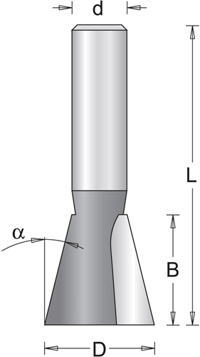 Hikoki-Zubehör 6 mm Schwalbenschwanzschneider 12,7 x 45 x 14 – 754020