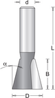 Hikoki-Zubehör 6 mm Schwalbenschwanzschneider 12,7 x 45 x 14 – 754020