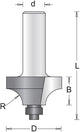 Hikoki-Zubehör 8 mm Abrundungsfräser mit Unterlager 19,1 x 49 x 3,2 – 754102