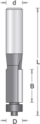 Hikoki Kantenfräser 16mm Schaft=8mm+Lager