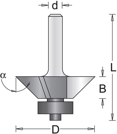 Hikoki-Zubehör 8 mm Kantenfräser 36,5 x 47 x 45 – 754112
